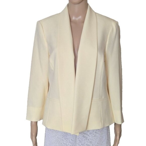 Black Label By Evan-Picone yellow Open Blazer size 12 - Picture 1 of 6